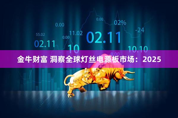 金牛财富 洞察全球灯丝电源板市场：2025